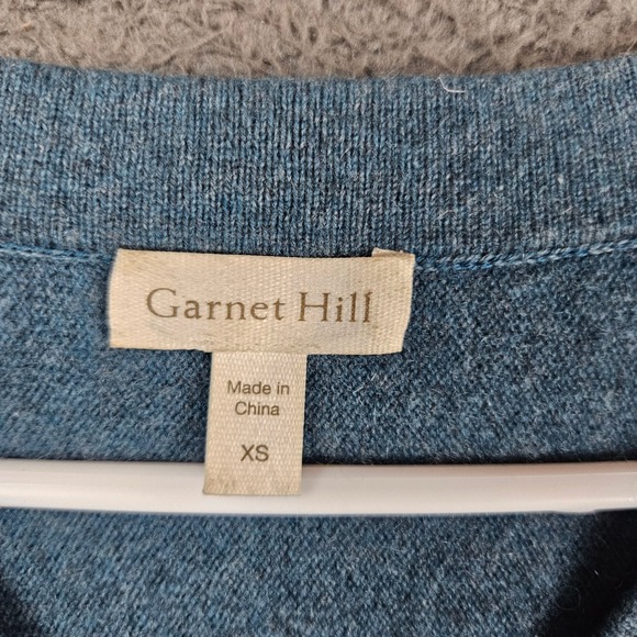 Garnet Hill 100 Cashmere V Neck Dolman Sleeve Sweater Light Blue XS - Picture 4 of 7